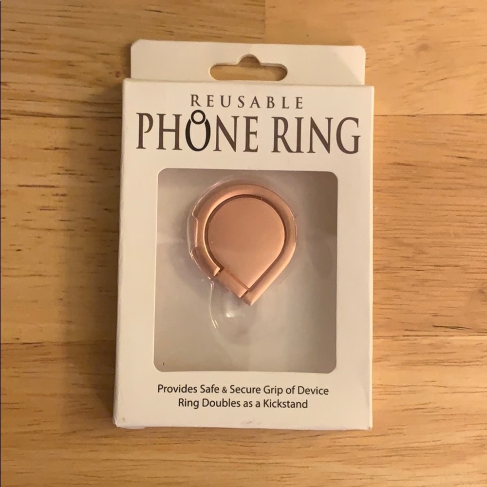 New Rose Gold teardrop shaped phone ring
